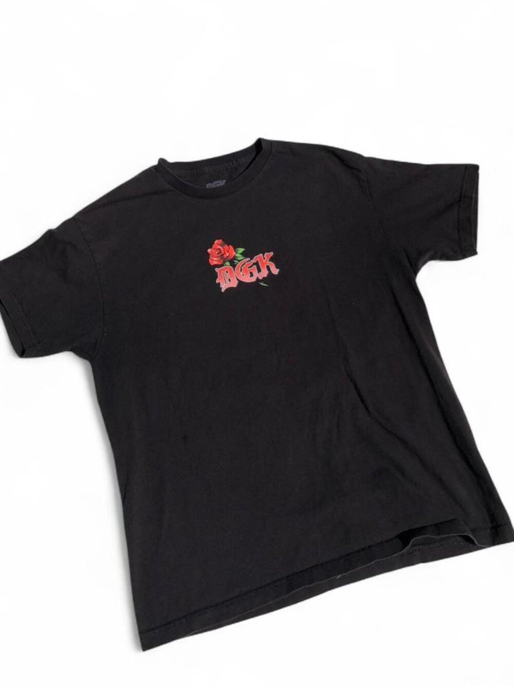 DGK Por Vida  Hood Made Black Graphic T-Shirt Lowrider Chicano Skate SIZE L